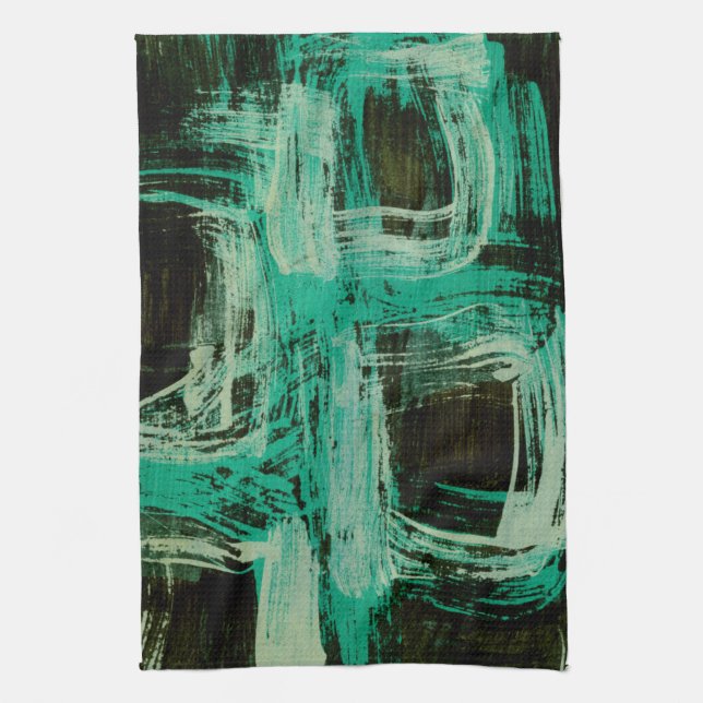 Aquamarine Windows I Kitchen Towel (Vertical)