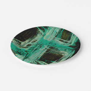 Aquamarine Windows I Paper Plate