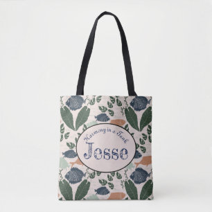 Aquaponics Fish Pattern   Sustainable Tote Bag