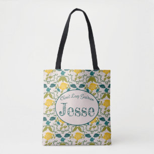 Aquaponics Fish Pattern Sustainable Tote Bag