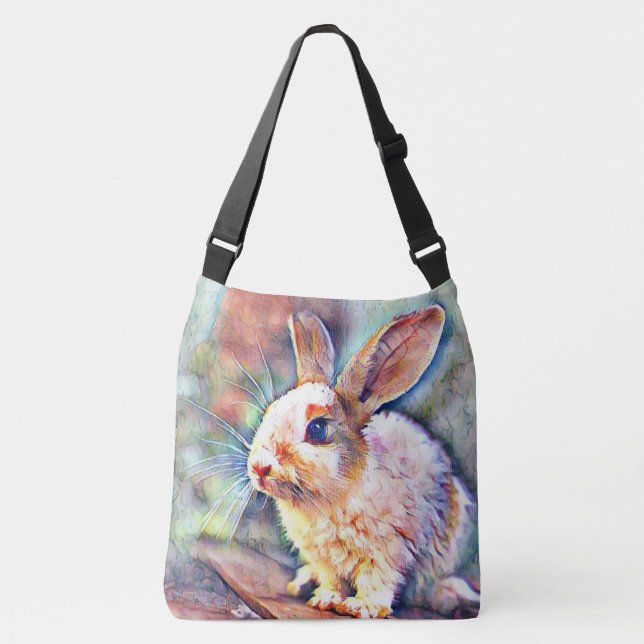 aquarell bunny crossbody bag (Front)