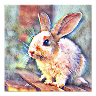 aquarell bunny photo print