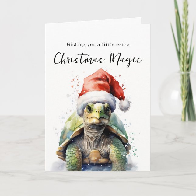 Aquarell Christmas Card Exotic Tortoise (Front)
