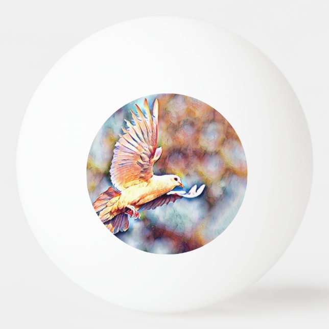 aquarell dove ping pong ball (Front)