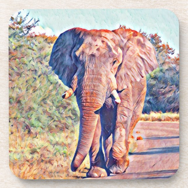 aquarell elephant coaster (Front)