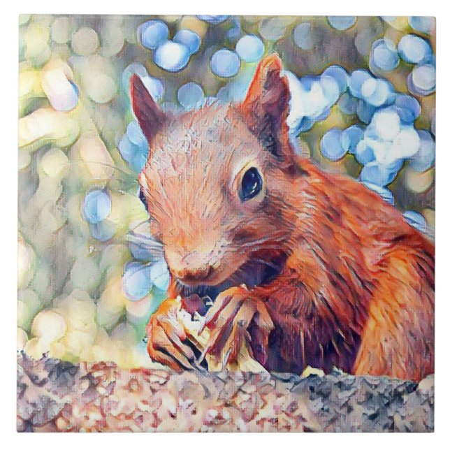 aquarell squirrel tile (Front)