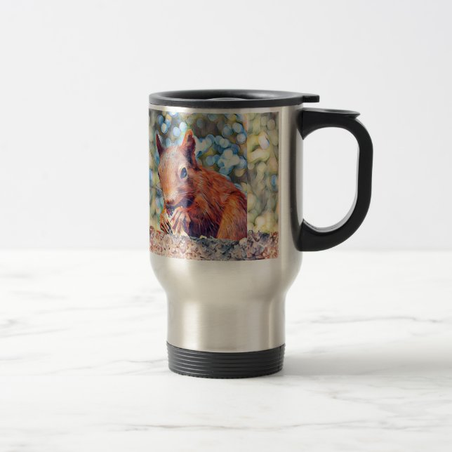 aquarell squirrel travel mug (Right)