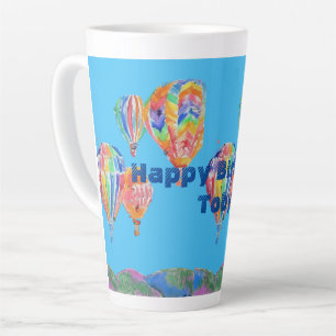Aquarelle à bulle d'air chaud Boys Latte Mug