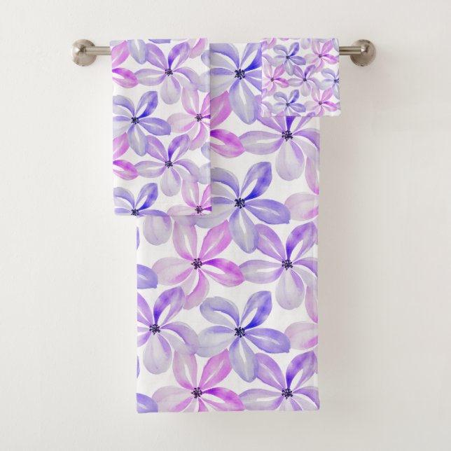 Aquarelle à motifs floraux (En situation)