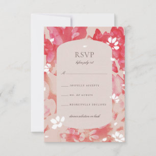 Aquarelle à perte rose Floral Blush Coral RSVP
