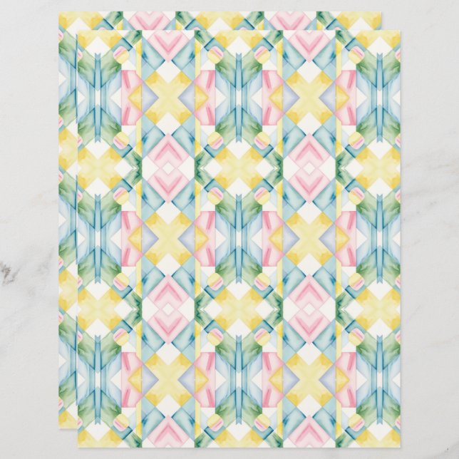 Aquarelle Abstrait 29 papier de la carte mère (Devant / Derrière)