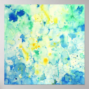 Aquarelle Abstraite impression verte