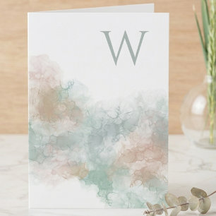 Aquarelle Abstraite Initiale Douce