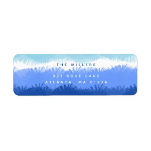 Aquarelle Abstraite moderne Blue Adresse de retour