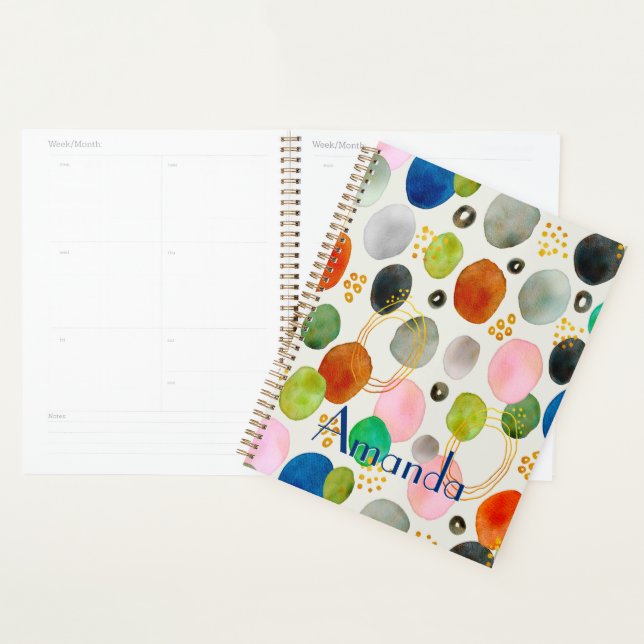 Aquarelle Abstraite Pebble Gold Parties scintillan (Devant avec enveloppe)