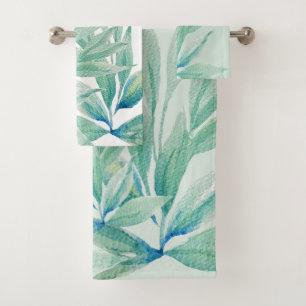 Aquarelle Abstraite Plante de l'océan bleu moderne