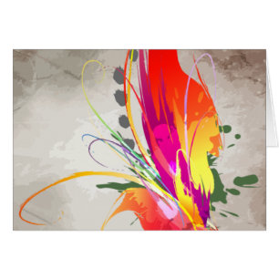 Aquarelle Abstraite plaque d'encre d'oiseaux de pa
