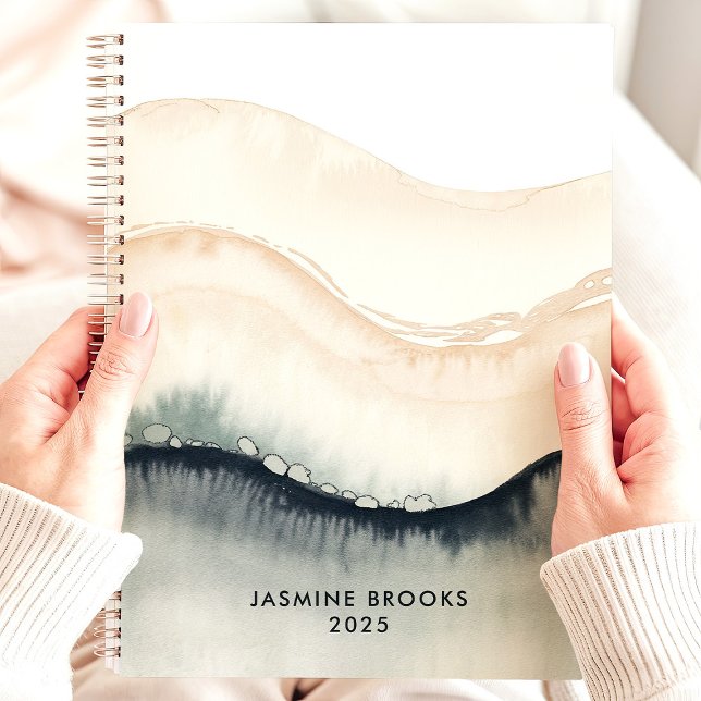 Aquarelle Abstraite Waves 2025 Nom personnalisé (Créateur téléchargé)