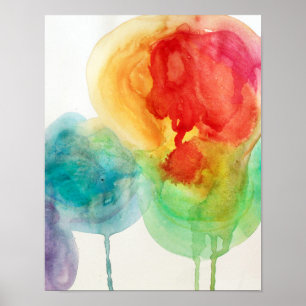 Aquarelle affiche abstraite moderne