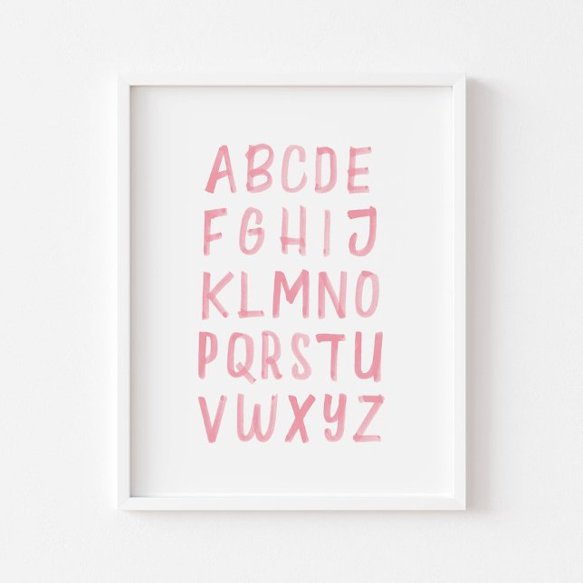 Aquarelle Alphabet ABC affiche éducative (Créateur téléchargé)