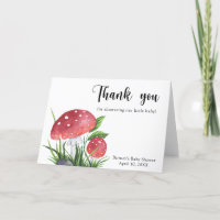 Aquarelle amanite tue-mouches - merci pour la baby