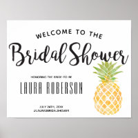 Aquarelle ananas | AFFICHE DE BIENVENUE FÊTE DES M