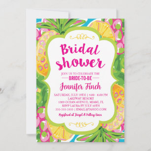 Aquarelle ananas nuptiale douche Invitation
