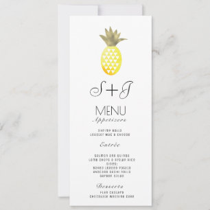 Aquarelle Ananas Oasis Tropical Foil - Menu