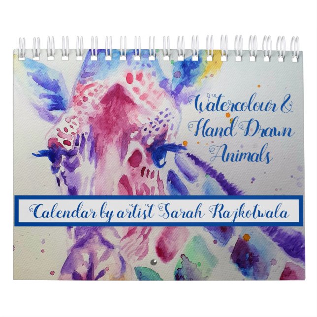 Aquarelle Animaux Calendrier Peinture à la main (Protection)