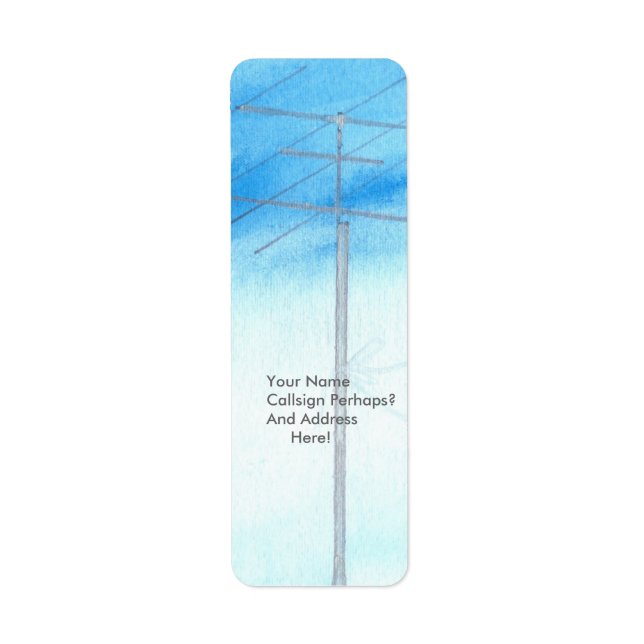 Aquarelle Antenne Étiquettes de adresse verticaux (Devant)
