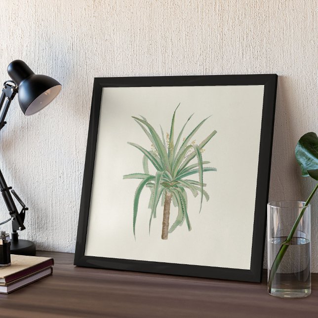 Aquarelle Antique Botanique Affiche d'impression (Watercolor Antique Botanical Cactus Print Poster)