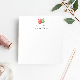 Aquarelle Apple Note du Bloc-notes de l'enseignant