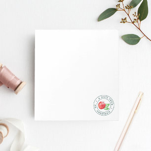 Aquarelle Apple Note du Bloc-notes de l'enseignant