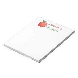 Aquarelle Apple Note du Bloc-notes de l'enseignant