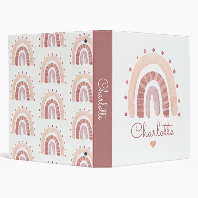 Aquarelle arc-en-ciel Classeur personnalisé (Arrière-plan)