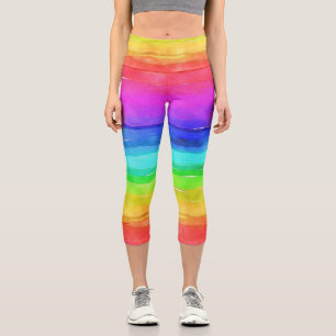 Aquarelle Arc-en-ciel de Capri Leggings