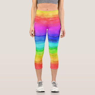 Aquarelle Arc-en-ciel de Capri Leggings