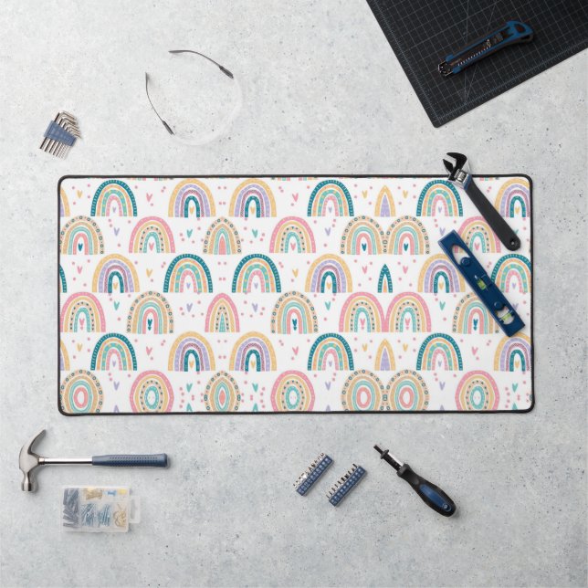 Aquarelle arc-en-ciel de Mat de bureau (Poste de travail)