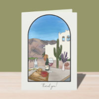 Aquarelle Argentine Salta Carte de remerciements p