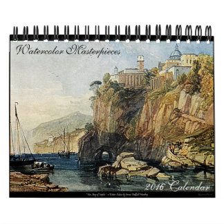 Aquarelle Art 2024 beau calendrier bureau