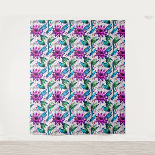 Aquarelle Art Nouveau vintage Tapisserie florale