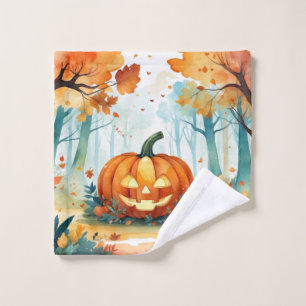 Aquarelle Automne Citrouilles Automne Feuilles For
