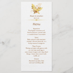 Aquarelle Automne Feuilles d'automne Menu 1  