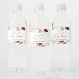 Aquarelle Automne Fleur sauvage Étiquette bouteill