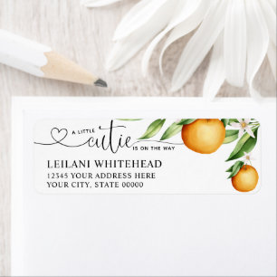 Aquarelle Baby shower d'Oranges Little Cutie