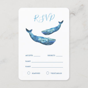 Aquarelle Baleine bleue RSVP