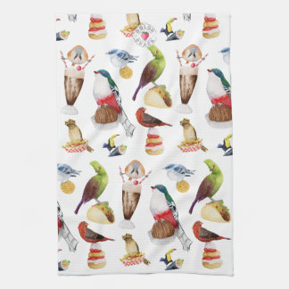 Aquarelle Birds on Snacks - Serviettes de cuisine