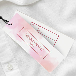 Aquarelle Blanc Vêtements d'affaires Hang tag   Ro