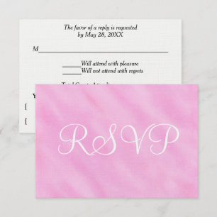 Aquarelle blanche rose pâle Mariage RSVP