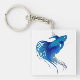Aquarelle bleu Betta Fish